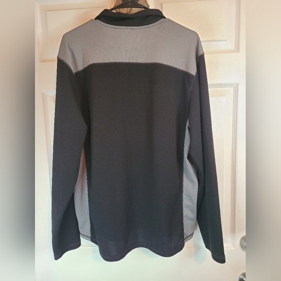 (1277) The Gap Men's Classic Long Sleeve Warm-Up Jacket, Large, Black & Grey - Picture 11 of 12